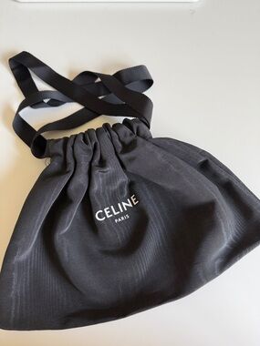 Celine Black Drawstring Mini Shoulder Bag